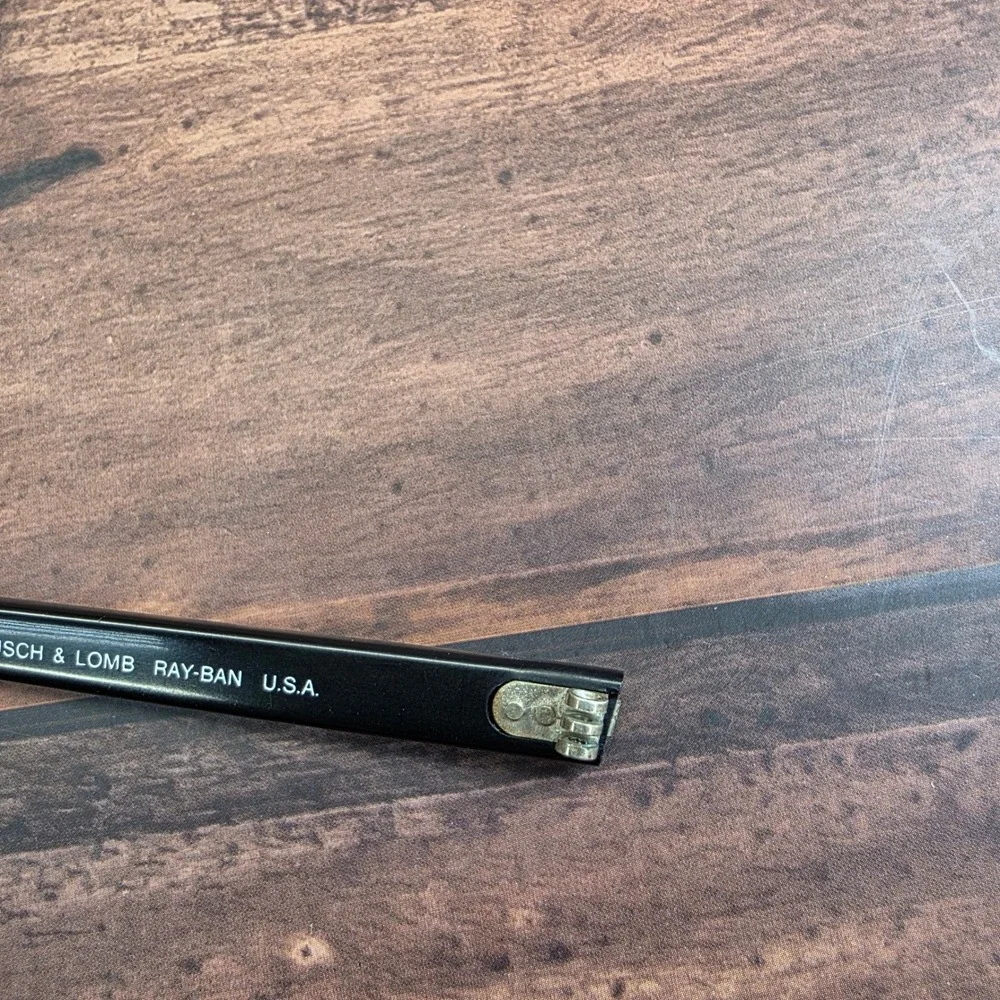 Vintage Bausch &‎ Lomb Ray-Ban WO365 Black Replacement Temple Arms USA Made